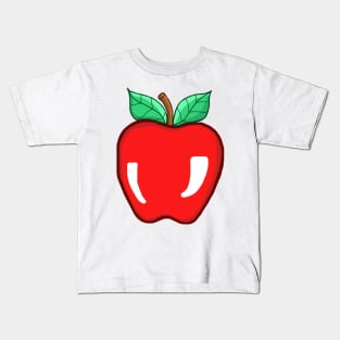 Cute Red Delicious Shiny Apple Kids T-Shirt